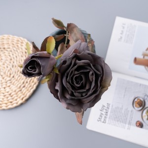 DY1-4373 Цветна заднина на роза со жешка продажба на вештачки цвет