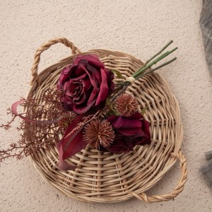 DY1-4403 mākslīgo ziedu pušķis ar rozi Jauna dizaina kāzu centrālie elementi