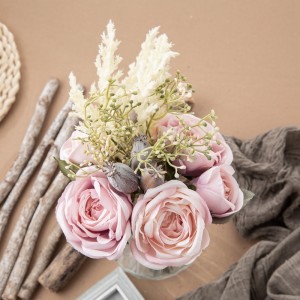 DY1-4555 mākslīgo ziedu pušķis ar rožu Augstas kvalitātes kāzu piederumi