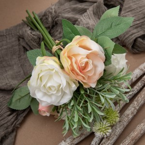 DY1-5651 कृत्रिम फूलों का गुलदस्ता गुलाब लोकप्रिय विवाह सजावट