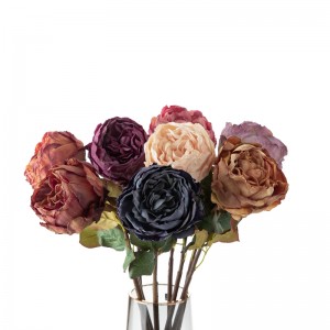 MW24904 Artificial Flower Rose Factory Ուղիղ Վաճառք Դեկորատիվ Ծաղիկ
