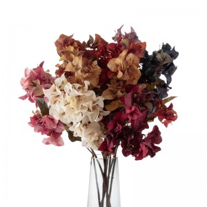 MW24905 fleur artificielle triangulaire prune vente chaude décoration de mariage