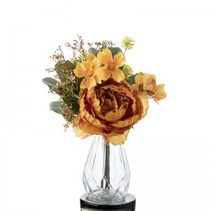 DY1-4006 مصنوعی پھولوں کا گلدستہ Peony گرم، شہوت انگیز فروخت شادی کی فراہمی