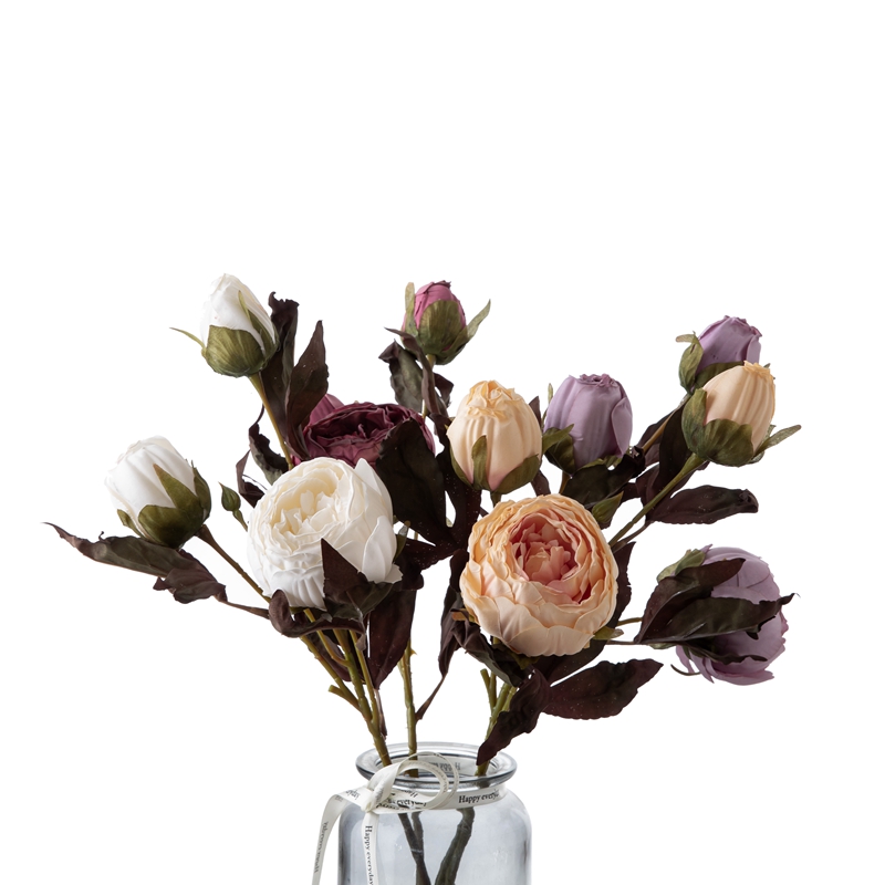DY1-4387 Centros de mesa de boda de alta calidad con peonía y flores artificiales