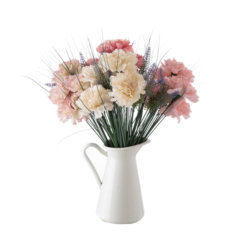 DY1-5674 Bouquet flè atifisyèl Carnation Wholesale Jaden maryaj Décoration