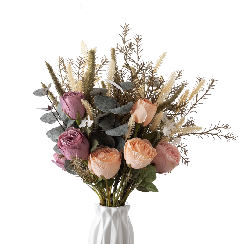 DY1-6370 Artificial Flower Bouquet Rose Wholesale Silk Flowers