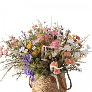 DY1-6402 mākslīgo ziedu pušķis ar krizantēmu karsti pārdodamo ziedu sienas fons