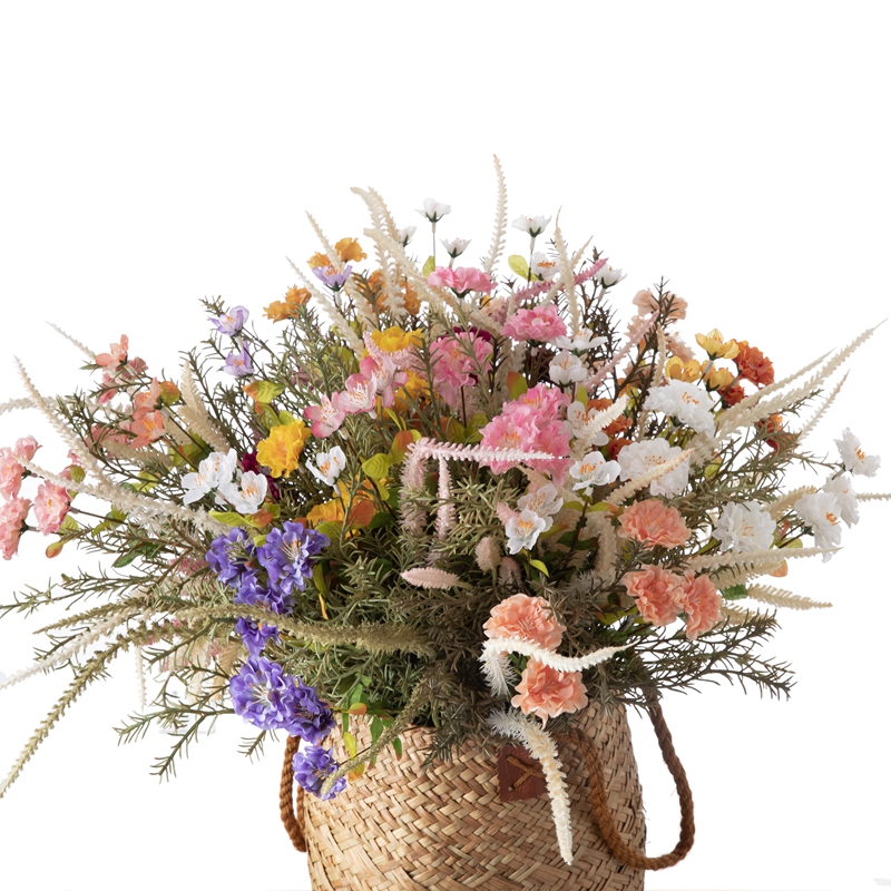 DY1-6402 Buchet de flori artificiale Crizantema de vânzare fierbinte Fundal de perete de flori