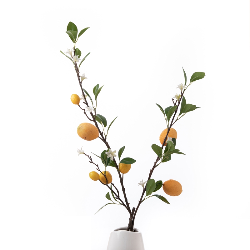MW76701 Bimë me lule artificiale Limon me dizajn të ri Dekorime festive