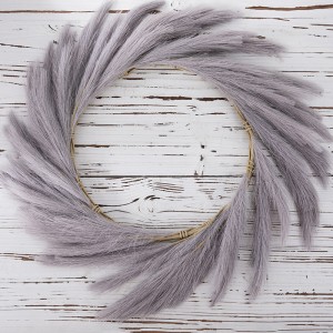MW61214 Large New Design Artificial Fabric Pampas Grass Wreath for Flower Wall Backdrop  Garland