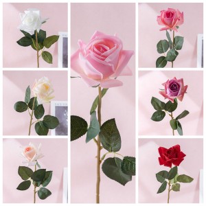 MW60005 Flors de tela artificial de mà individual d'humitat diferents colors Dia de Sant Valentí Decoració de la llar Simulació de rosa real