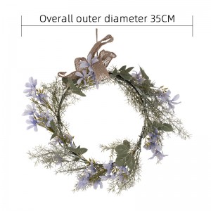 CF01028 wreath ດອກໄມ້ທຽມ Freesia ຂອງຂວັນວັນແຫ່ງຄວາມຮັກທີ່ມີຄຸນນະພາບສູງ