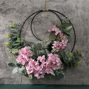 CF01034 Artificial Hydrangea Double Wreath New Design Flower Wall Backdrop Festive Decorations