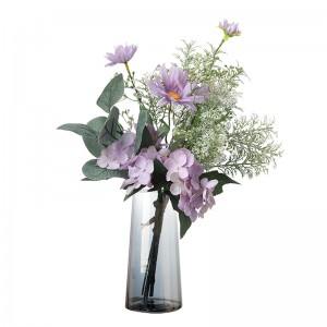 CF01117 Künstlicher Chrysanthemen-Hortensien-Blumenstrauß, neues Design, Garten-Hochzeitsdekoration