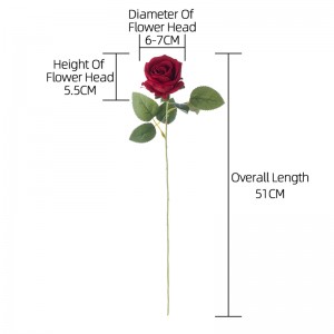 MW03339 Handmeade ผ้าไหมประดิษฐ์ดอกกุหลาบสเปรย์ดอกไม้สำหรับตกแต่งบ้าน