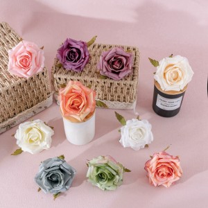 MW07301 Mini rožių dirbtinių gėlių galvutės Dirbtinės rožės be stiebo, skirtos vestuvių dekoravimui, „pasidaryk pats“ amatams