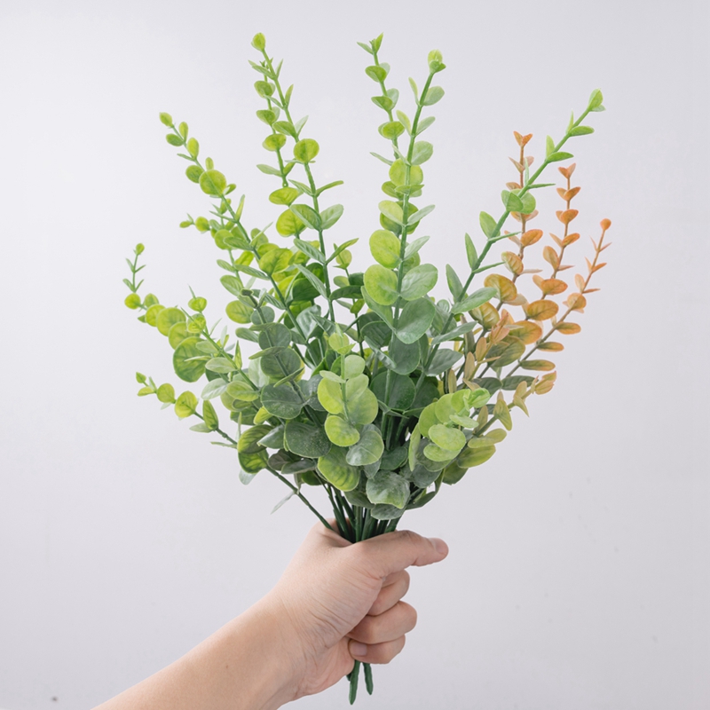 MW20206 Silk Foliage Realistic Plants Artificial Eucalyptus Leaves Wedding Party Home Decor