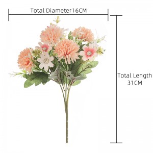 MW81003 Ram de flors artificials Crisantem cúspide Flors i plantes decoratives populars