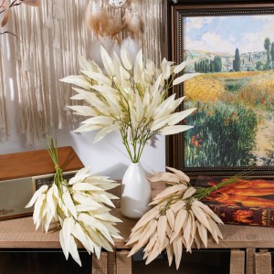 YC1095 Großhandel mit weißen Stoff-Bambusblättern, Höhe 31,5 cm, für Zuhause, Party, Hochzeit, Dekoration