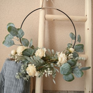 CF01001 Artificial Flower wreath Ranunculus Factory Direkte ferkeap Wedding Centerpieces