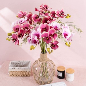 CL09002 Artificial Orchid Stems Real Touch Faux Phalaenopsis Flower Home Wedding Decoration 26.8 inch Tall 5 Large Blooms