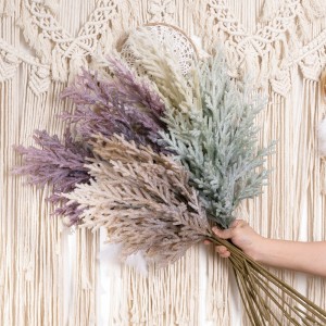 MW09110 Флокированная сосновая трава, длинная ветка, искусственный цветок, растение, длинный стебель для дома, свадебного украшения, вечеринки