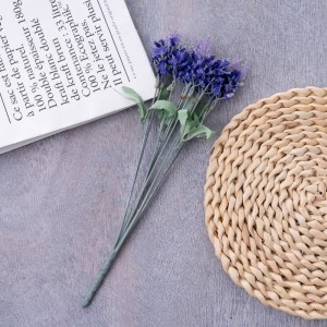 MW02531 Artificial paj bouquet Lavender tiag tiag vaj kab tshoob kho kom zoo nkauj