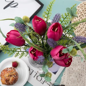 DY1-3613 Kunstig blomsterbuket Tulipan nyt design bryllupsdekoration