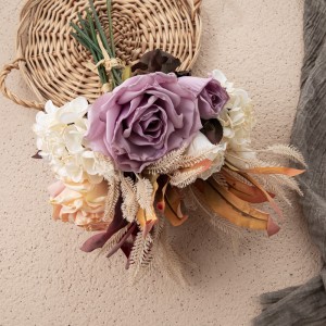 DY1-4371 Bouquet di fiori artificiali Rose Factory Vendita diretta Fornitura di matrimoniu