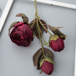 DY1-4387 گل مصنوعی گل صد تومانی مرکزی عروسی با کیفیت بالا