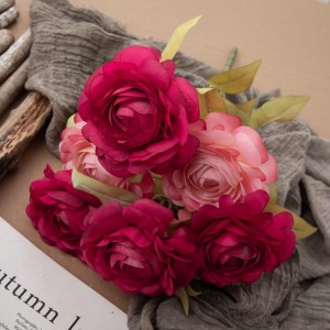 DY1-4595 Kunstig blomsterbukett Ranunculus Realistisk bryllupsforsyning