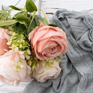 DY1-4978 mākslīgo ziedu pušķis ar rozi Augstas kvalitātes kāzu centrālie elementi
