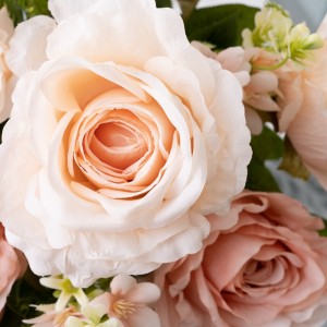 DY1-4989 कृत्रिम फुलांचा पुष्पगुच्छ गुलाब उच्च दर्जाचा विवाह सजावट