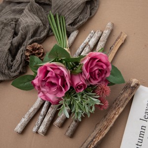 DY1-5651 Künstlicher Blumenstrauß Rose, beliebte Hochzeitsdekoration