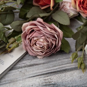 DY1-5898 Ruža od umjetnog cvijeta, novi dizajn, svečani ukrasi