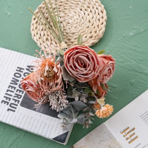 DY1-6570 זר פרחים מלאכותיים ורדים למכירה חמה קישוט חתונת גן