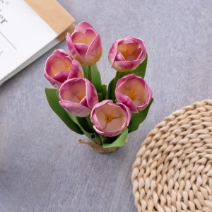MW54506 Artificial Flower Bouquet Tulip Feartan pòsaidh àrd-inbhe