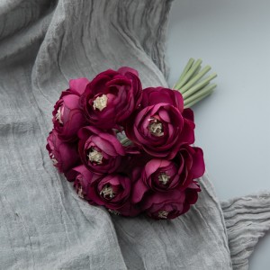 DY10-199 Букет от изкуствени цветя Ranunculus Фабрична директна продажба Копринени цветя