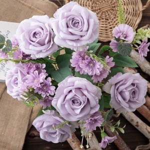 MW55729 Bouquet di fiori artificiali Rose New Design Wedding Supply