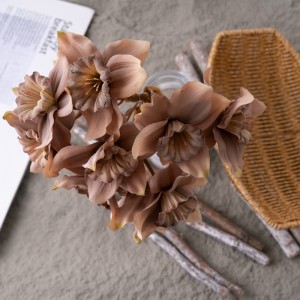 CL77521 Μπουκέτο τεχνητού λουλουδιού Νάρκισσος Υψηλής ποιότητας κεντρικά αντικείμενα γάμου