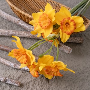 CL77525 Jonquilles de fleurs artificielles, fourniture de mariage de haute qualité