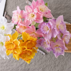 CL77526 Daffodils ផ្កាសិប្បនិម្មិត ការតុបតែងលម្អសួនច្បារដ៏ពេញនិយម