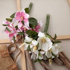 MW69517 ดอกไม้ประดิษฐ์ ช่อดอกไม้แมกโนเลีย ของกลางงานแต่งงานราคาถูก