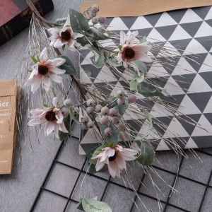 Bouquet de fleurs artificielles chrysanthème, décorations festives, offre spéciale, DY1-5269