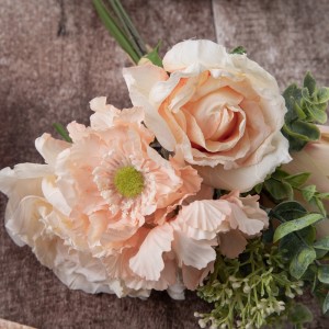 DY1-5350 Ram de flors artificials Flors de seda realistes de rosa