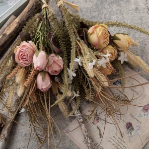 DY1-6368 Букет от изкуствени цветя Роза Реалистични празнични декорации