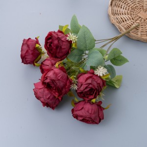 MW31502 Ramo de flores artificiales Rosas Venda directa de fábrica Flor decorativa