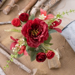 MW55744 Konstgjord blombukett Rose Partihandel siden blommor