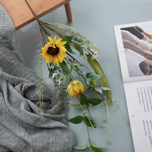DY1-2026 Букет со вештачко цвеќе Сончоглед, жешко се продава Декоративно цвеќе