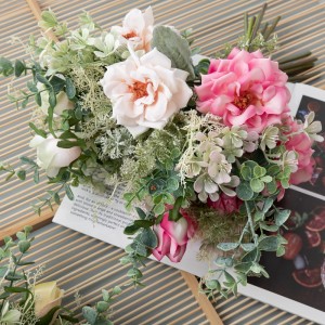 DY1-3918 Букет от изкуствени цветя Роза Нов дизайн Сватбена украса